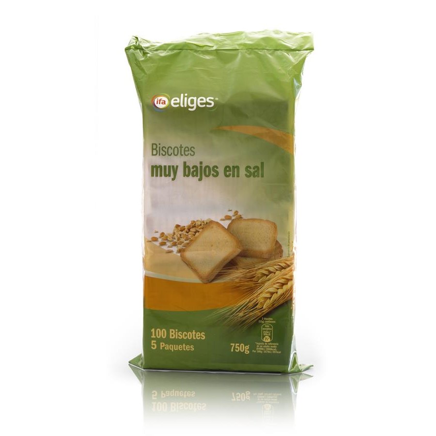 Biscotes muy bajo en sal IFA ELIGES paquete 750 g
