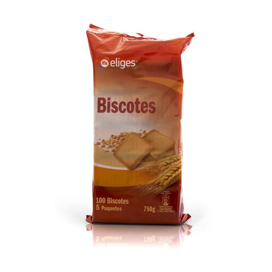 Biscotes tradicionales IFA ELIGES 100 unidades 750 g