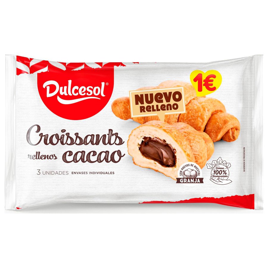 Croissant relleno cacao DULCESOL 135 g
