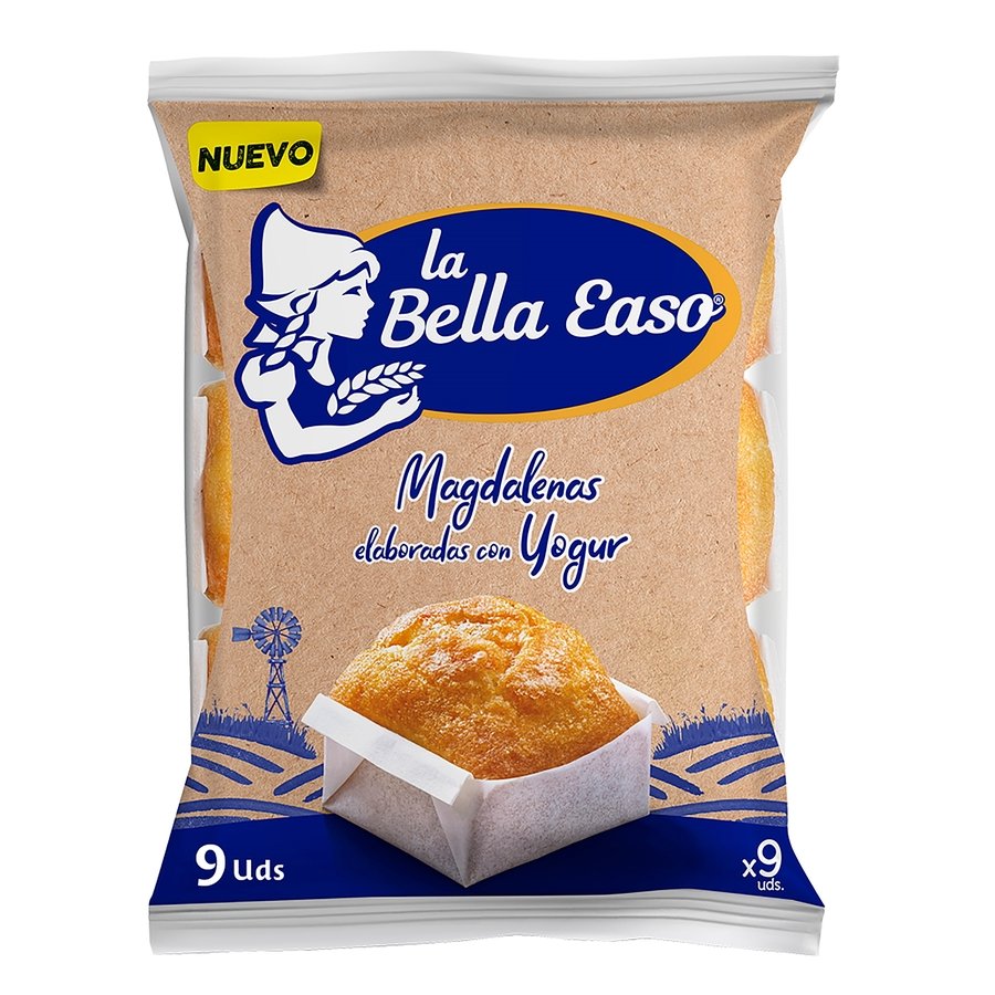 Magdalenas con yogur LA BELLA EASO 9 unidades 270 g