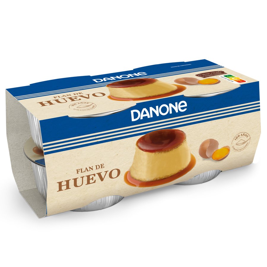 Flan DANONE huevo baño maría 4x100 g