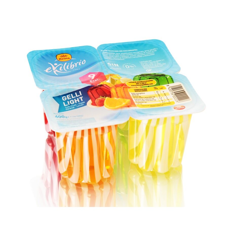 Postre gelificado light sabores REINA 4x100 g