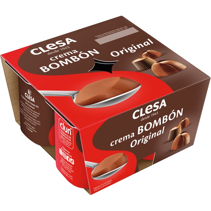Crema bombón CLESA pack 4x125 g