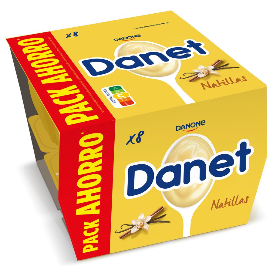 DANET DANONE vainilla pack 8X120 g