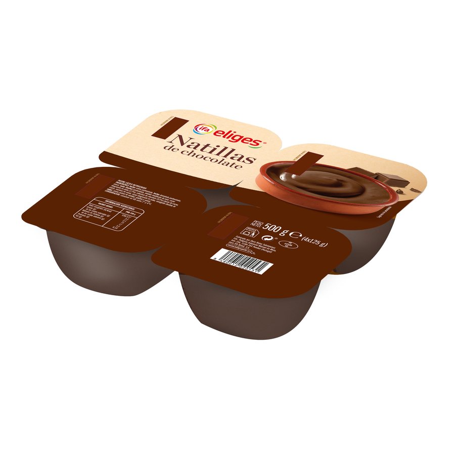 Natillas de chocolate IFA ELIGES 4X125 g