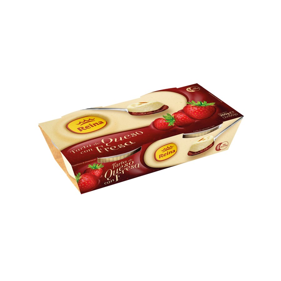 Postre tarta queso con fresa REINA 2x100 g