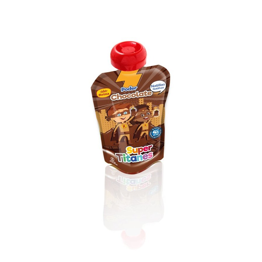 Natillas chocolate Super Titanes REINA pouch 100 g