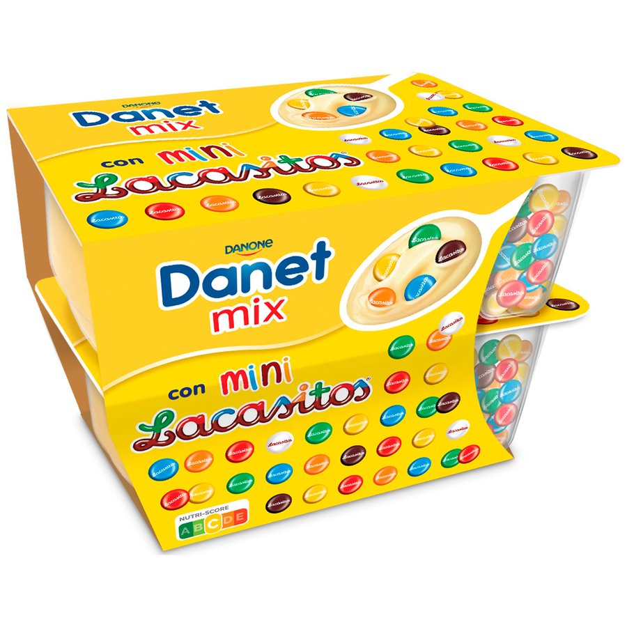 DANET DANONE mix con mini lacasitos 2X122 g