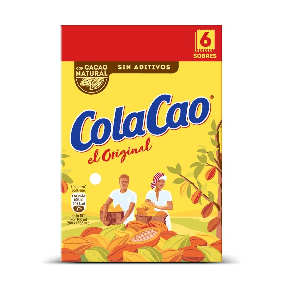 Cacao soluble COLA CAO estuche sobres 6x18 g