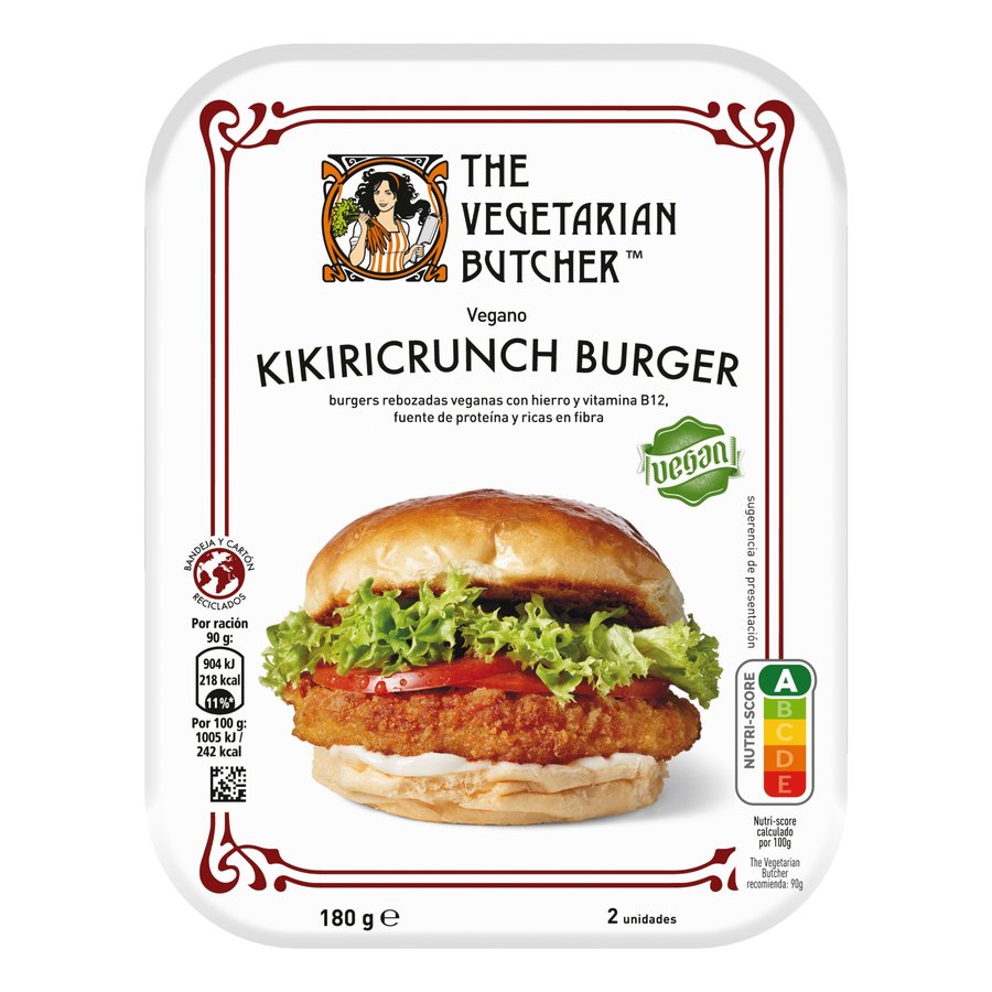 Burgers rebozadas THE VEGETARIAN BUTCHER 2 unidades 180 g