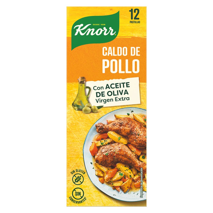 Caldo pollo KNORR 12 pastillas 120 g