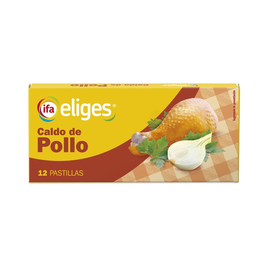 Caldo de pollo 12 pastillas IFA ELIGES 120 grs.