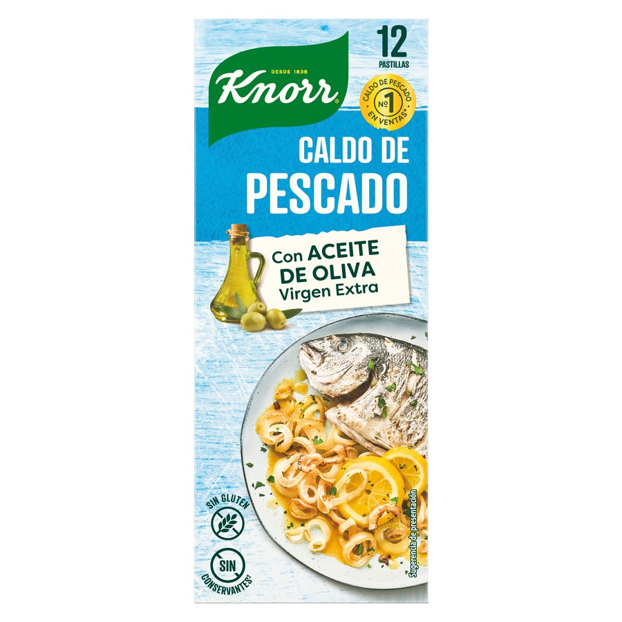 Caldo pescado KNORR estuche 12 pastillas 120 g