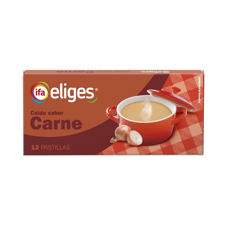 Caldo de carne 12 pastillas IFA ELIGES 120 grs.
