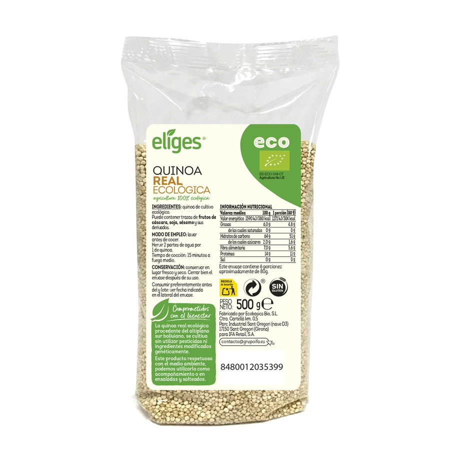 Quinoa real ecológica ECO ELIGES bolsa 500 g