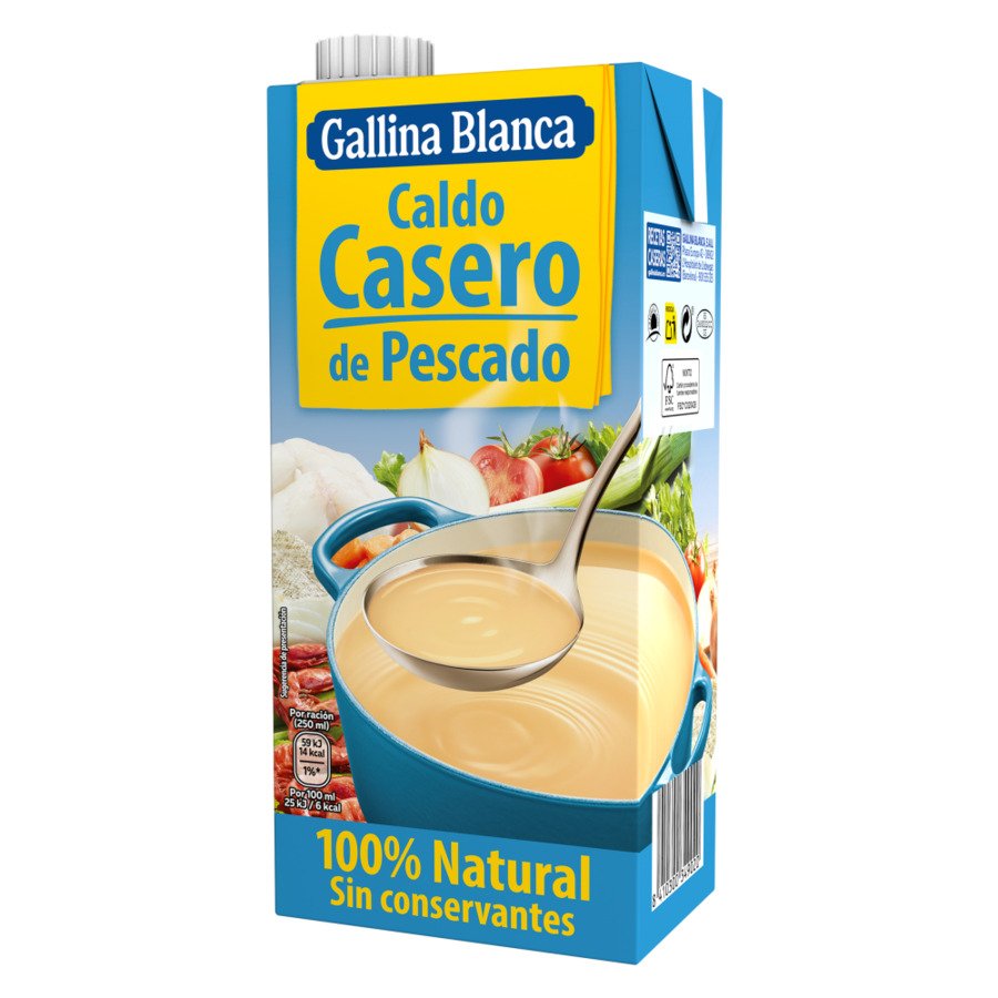 Caldo casero 100% natural GALLINA BLANCA pescado brik 1 l