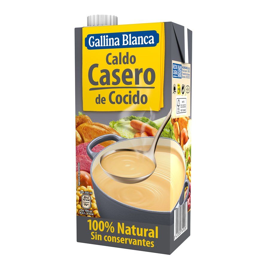 Caldo casero 100% natural GALLINA BLANCA cocido brik 1 l