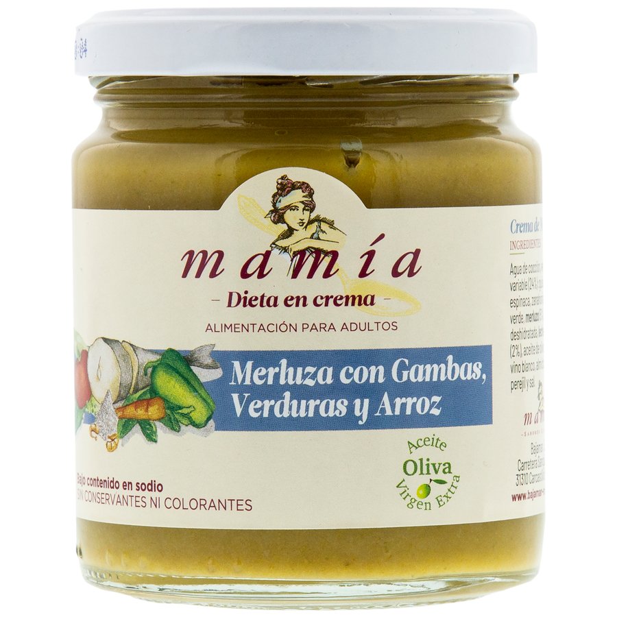 Merluza con verduras-arroz-leche MAMIA tarrina 230 g pn
