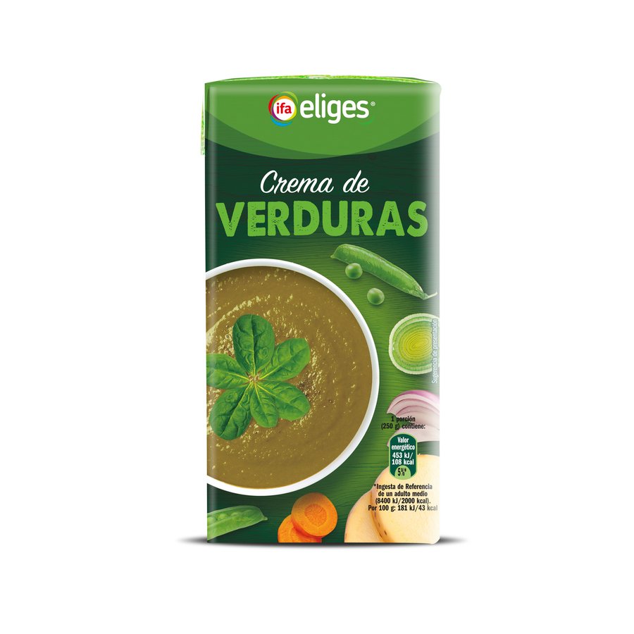 Crema de verduras IFA ELIGES brik 500 ml.