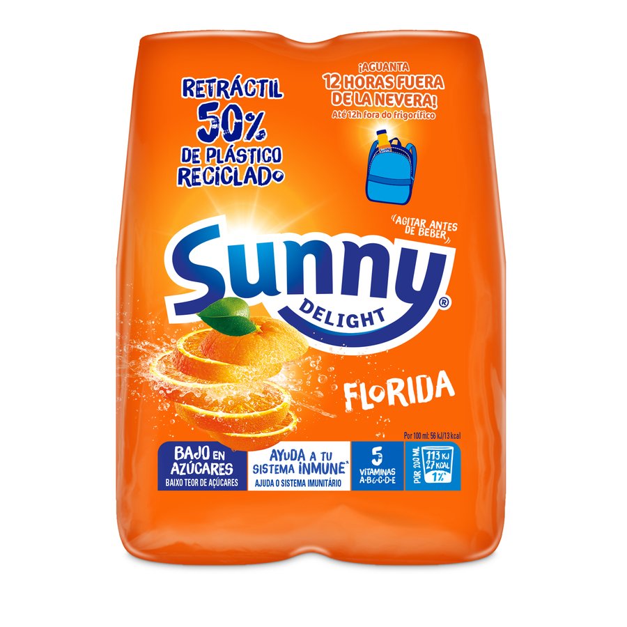 Refresco SUNNY DELIGHT florida 4x200  ml