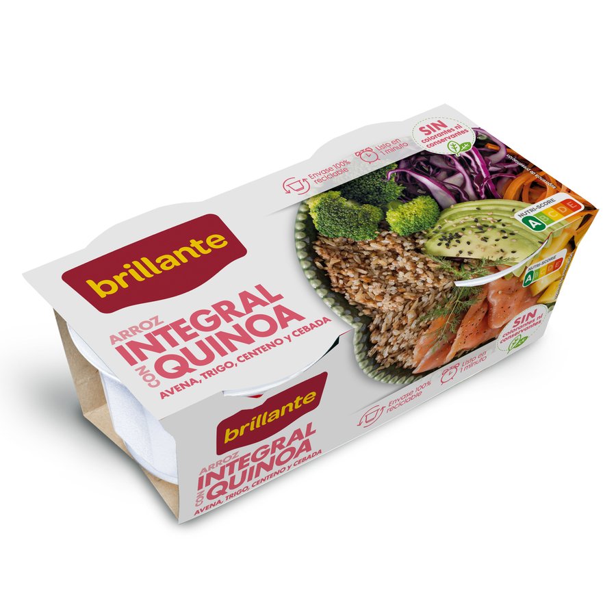 Arroz BRILLANTE integral con quinoa vaso 2x125 g