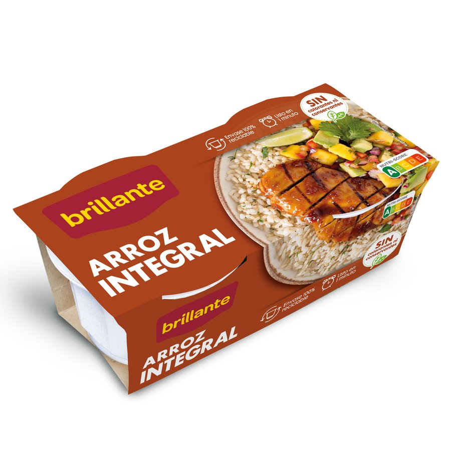 Arroz BRILLANTE integral vasito pack 2x125 g