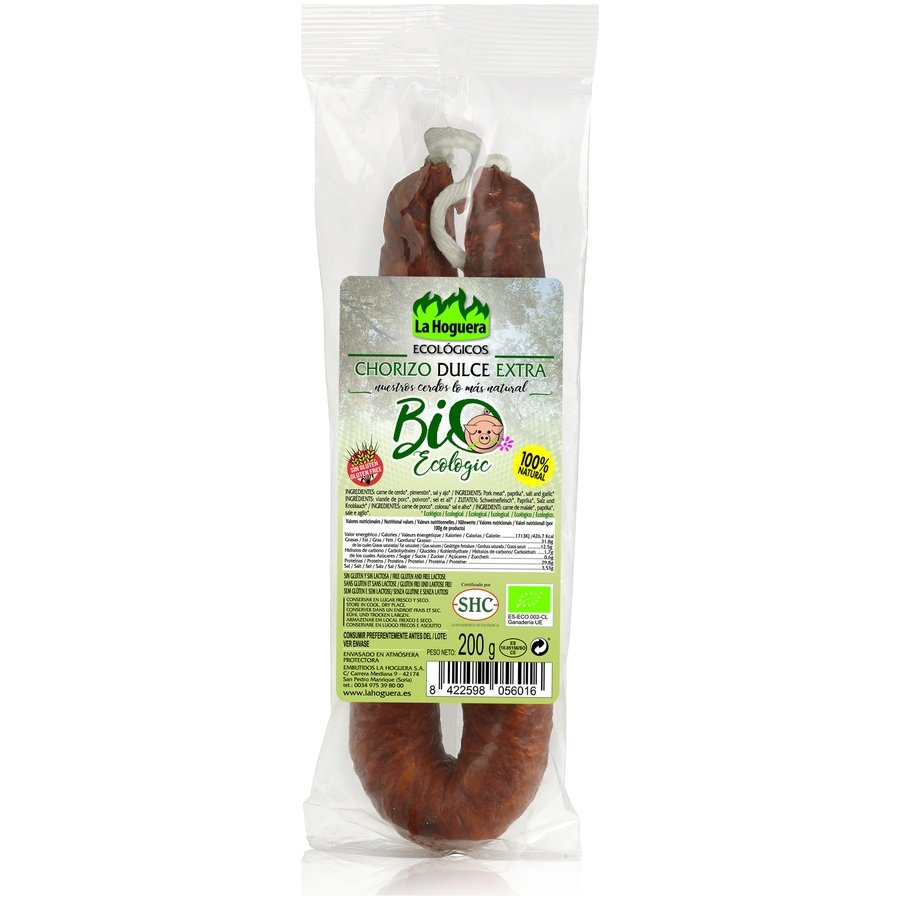 Chorizo sarta dulce ecológico LA HOGUERA 200 g
