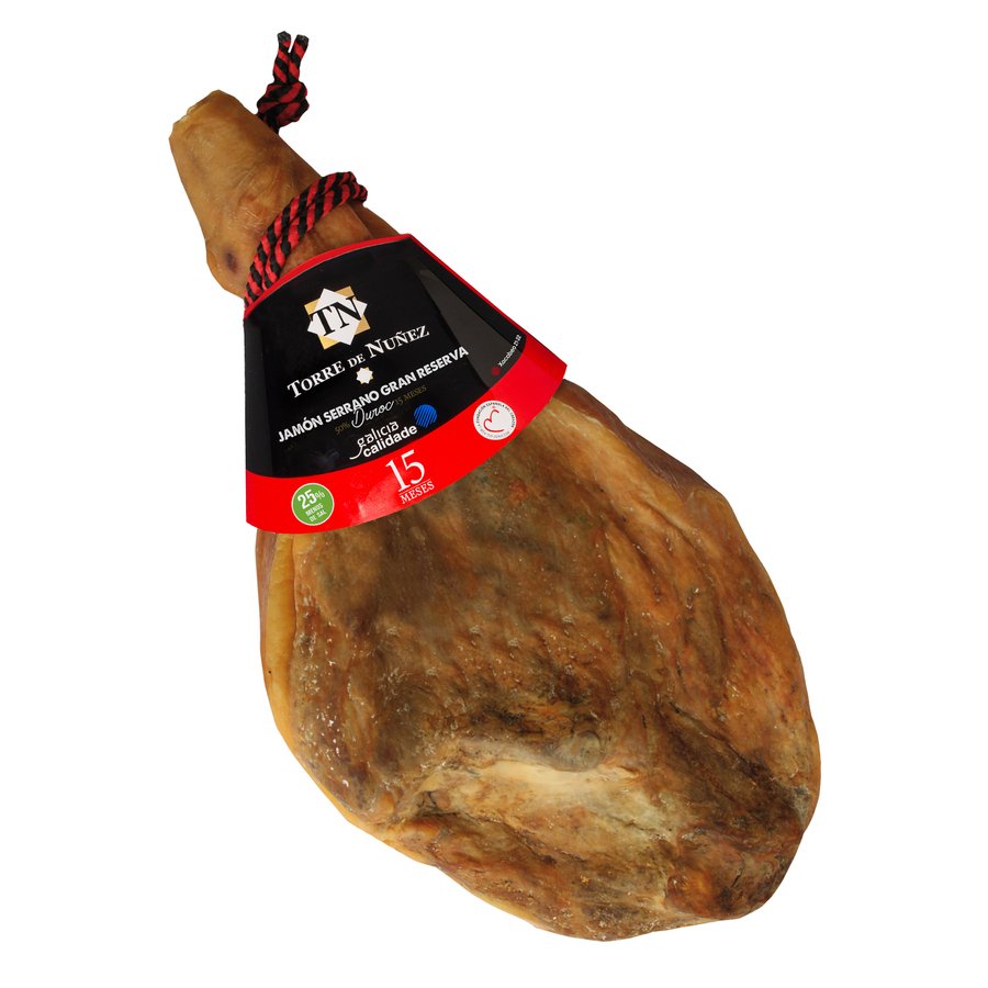 Jamón serrano sin pata TORRE DE NUÑEZ reserva Duroc pieza 6,8 kg -7,2 kg