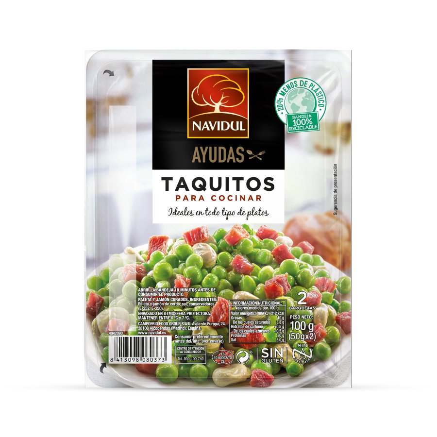 Taquitos jamón serrano NAVIDUL estuche 120 g
