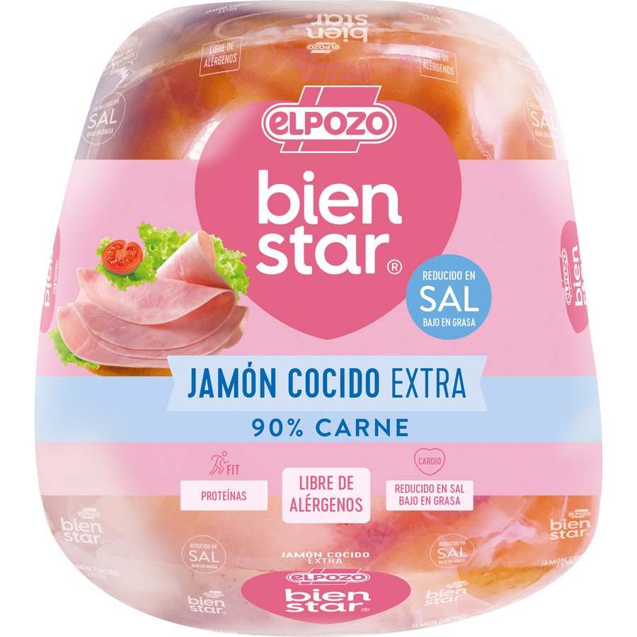 Jamón cocido ELPOZO sin grasa y reducido en sal kilo