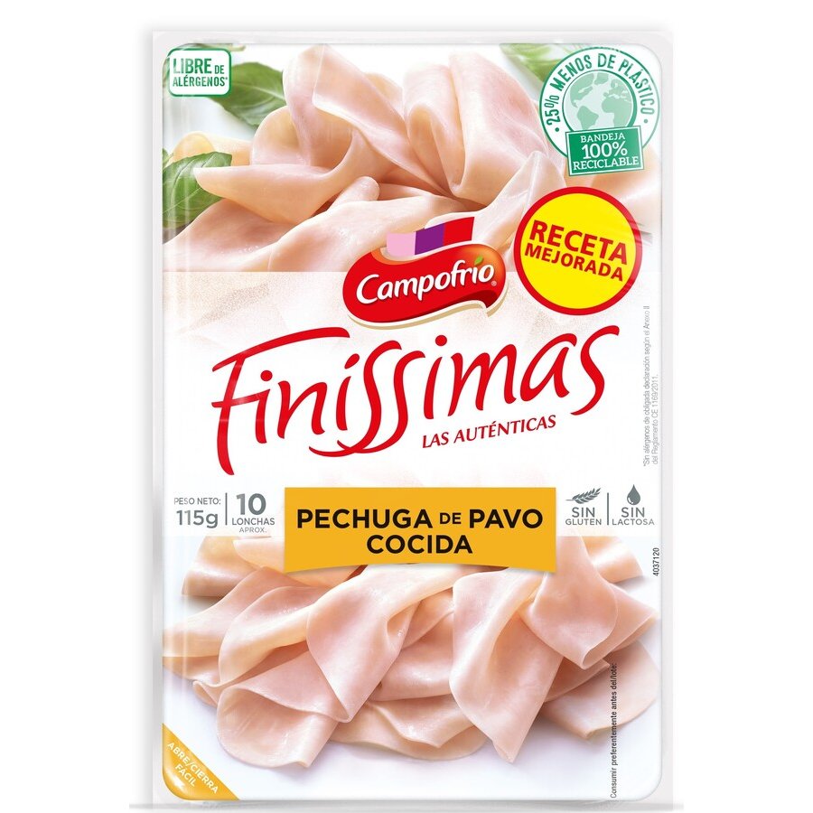 Pechuga pavo CAMPOFRIO Finissimas lonchas 115 g