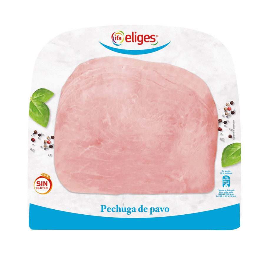 Pechuga de pavo al corte envase cartón IFA ELIGES 200 g