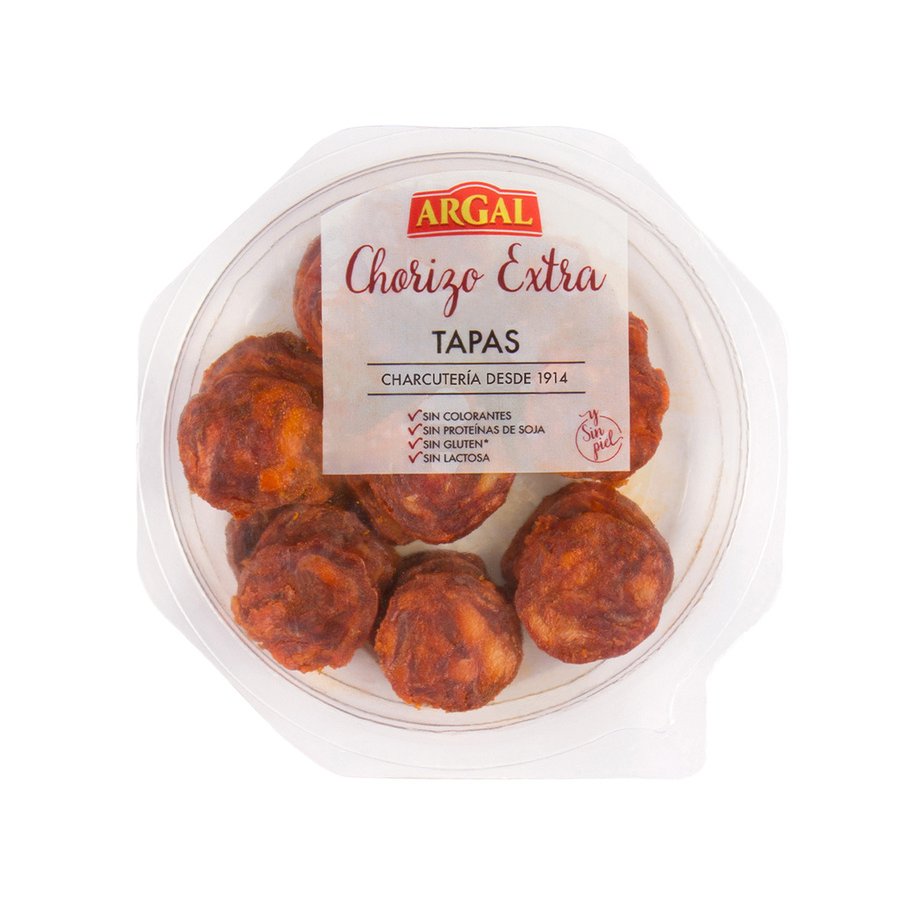 Chorizo extra ARGAL tapas sin piel 80 g