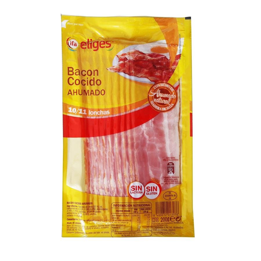 Bacon ahumado IFA ELIGES sobre 200 g
