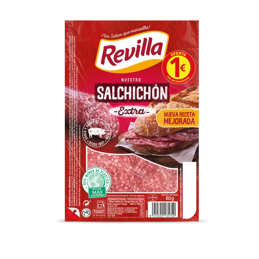 Salchichón extra REVILLA lonchas 65 g