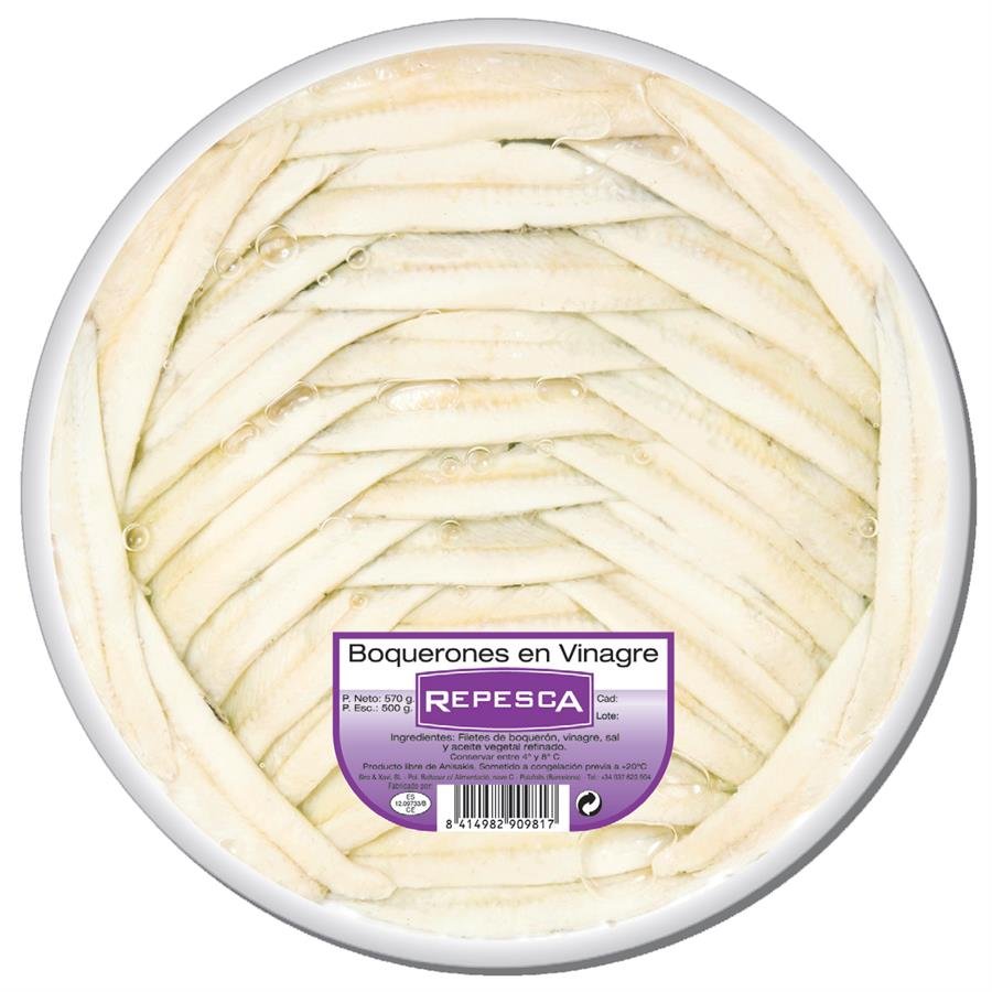 Boquerones vinagre aceite vegetal REPESCA 570 g