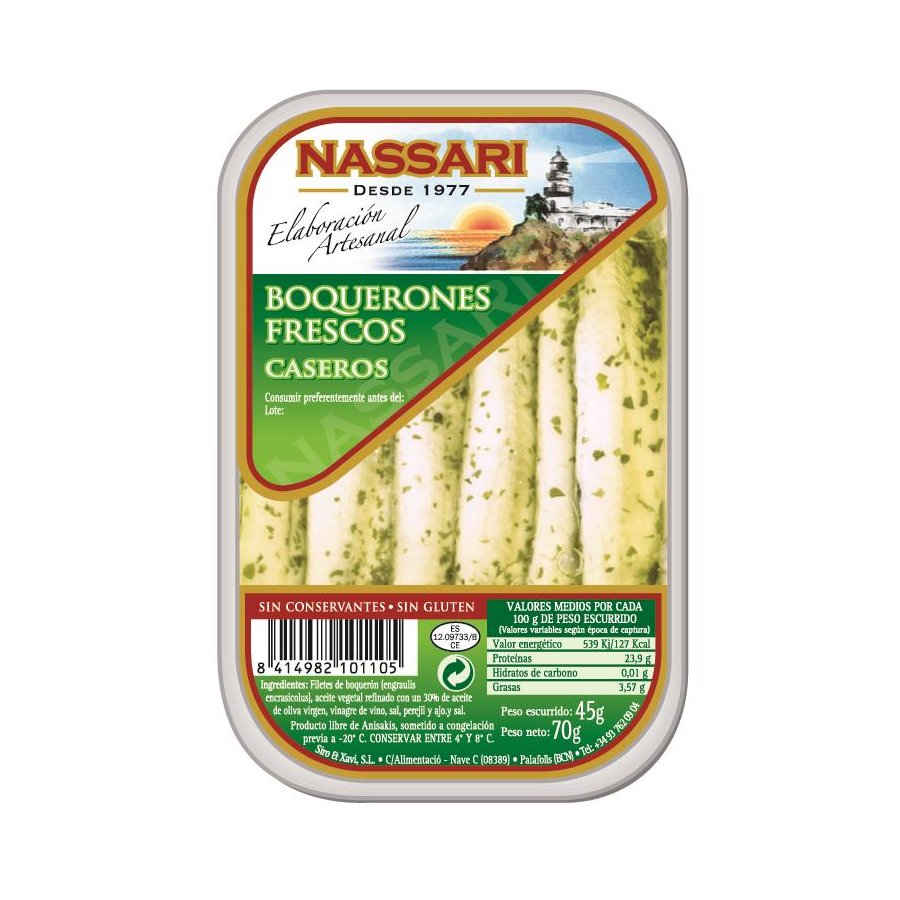Boquerón fresco casero NASSARI 70 g