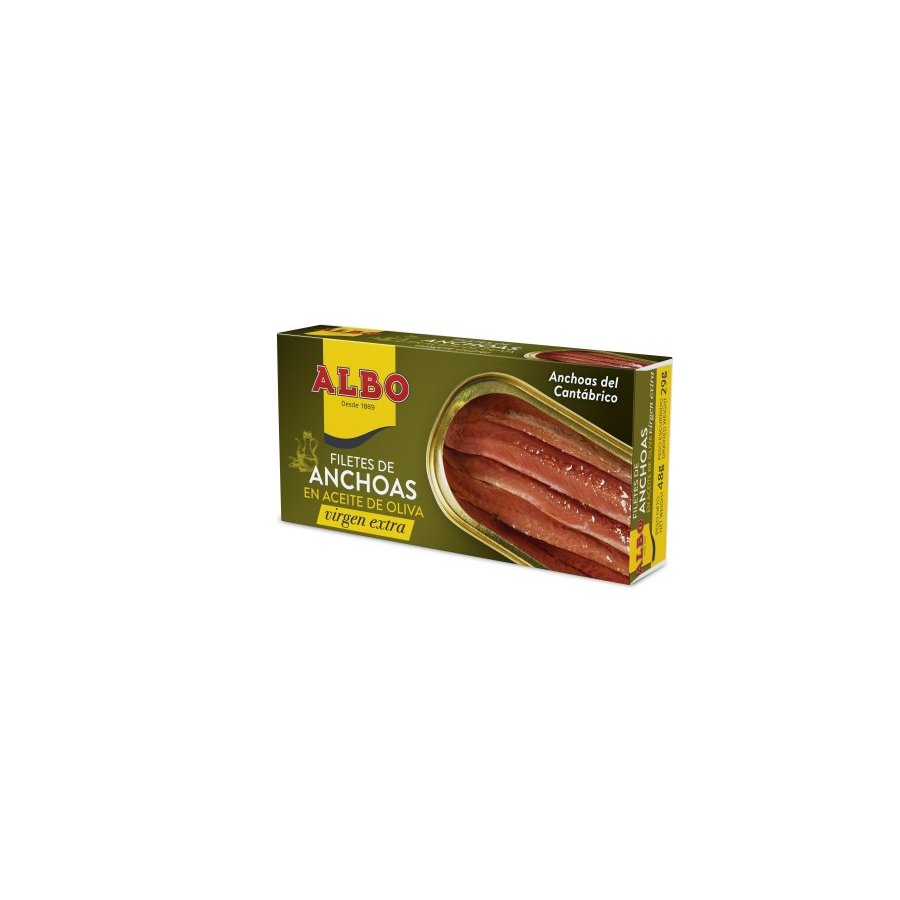 Filetes anchoa ALBO oliva virgen lata 48 g pn.