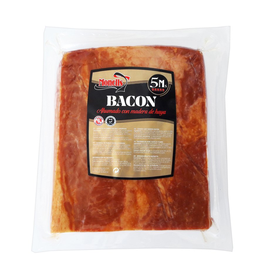Bacon ahumado MONELLS mitades sin gluten kilo