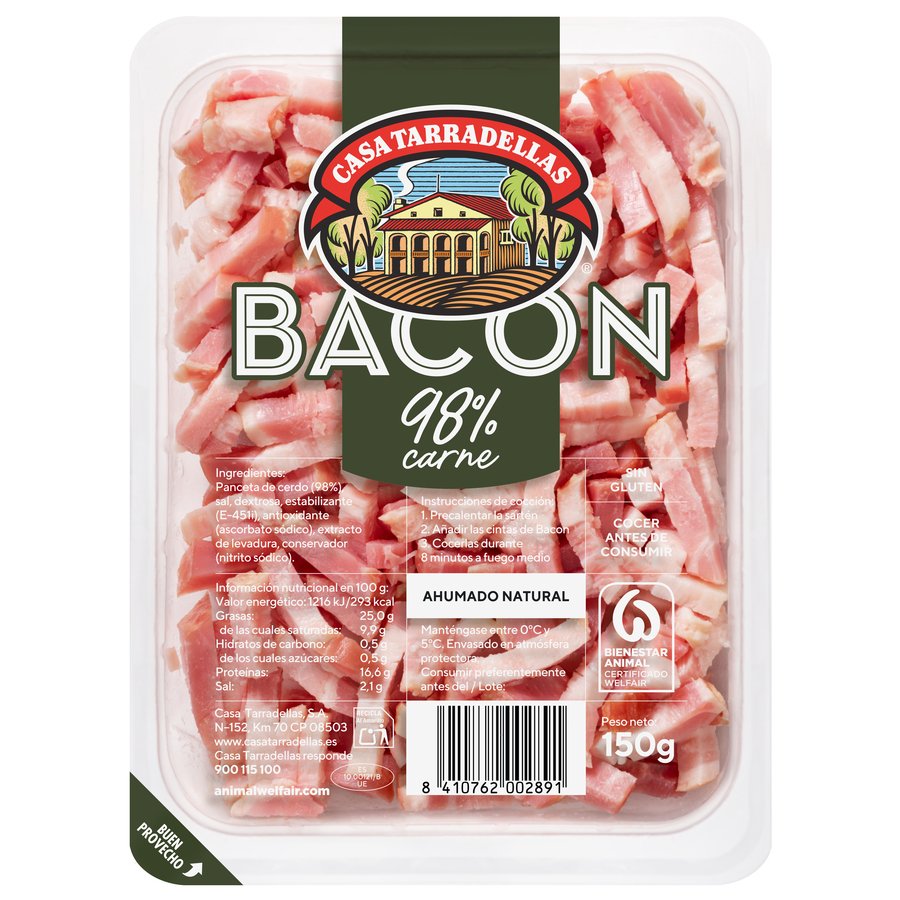 Cintas de bacón CASA TARRADELLAS 150 g