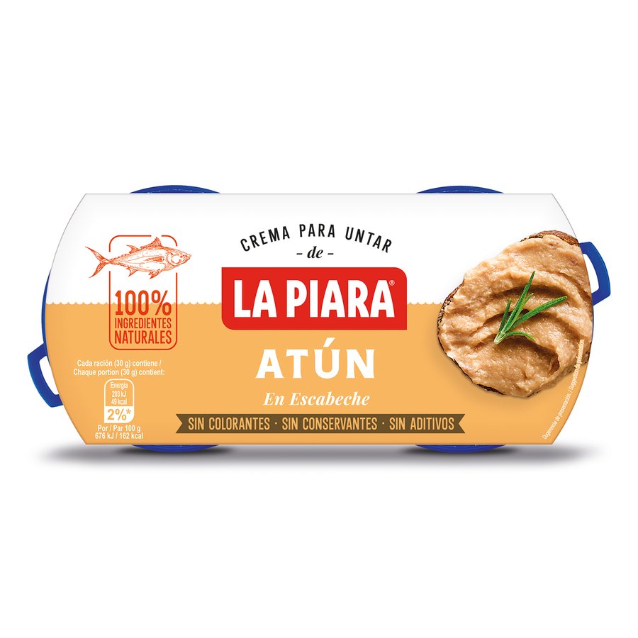 Paté LA PIARA atún en escabeche pack 2x75 g
