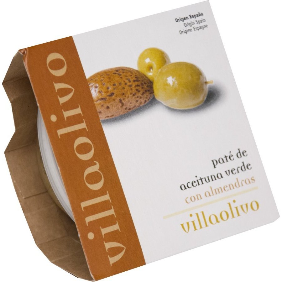Paté de aceituna verde con almendra VILLAOLIVO tarrina 125 g