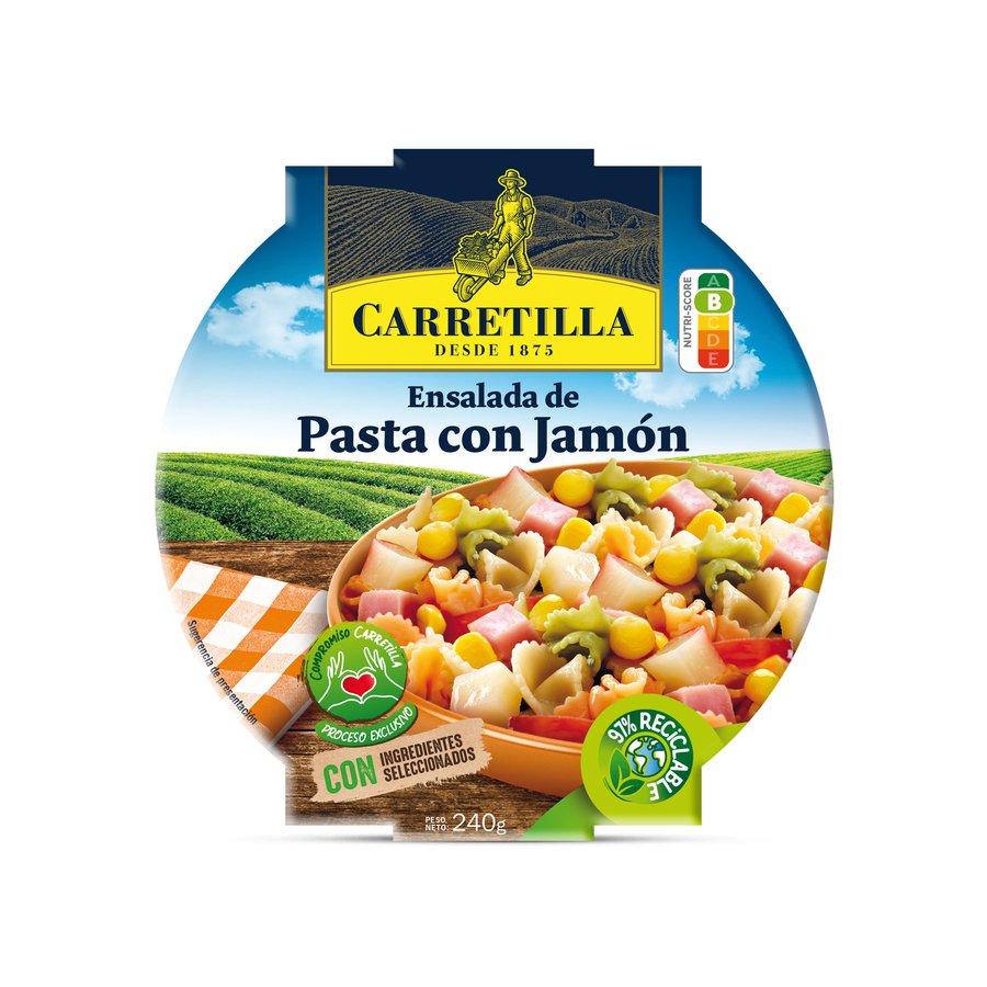 Ensalada picnic pasta con jamón CARRETILLA 240 g