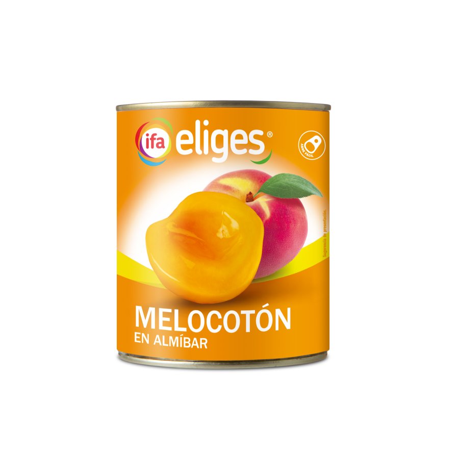 Melocotón almíbar IFA ELIGES extra lata 480 g  pne.