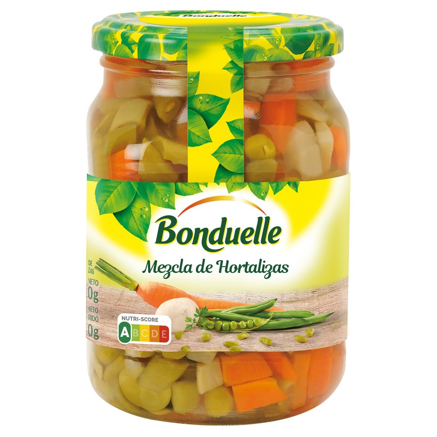 Macedonia legumbres BONDUELLE frasco 340 g pne