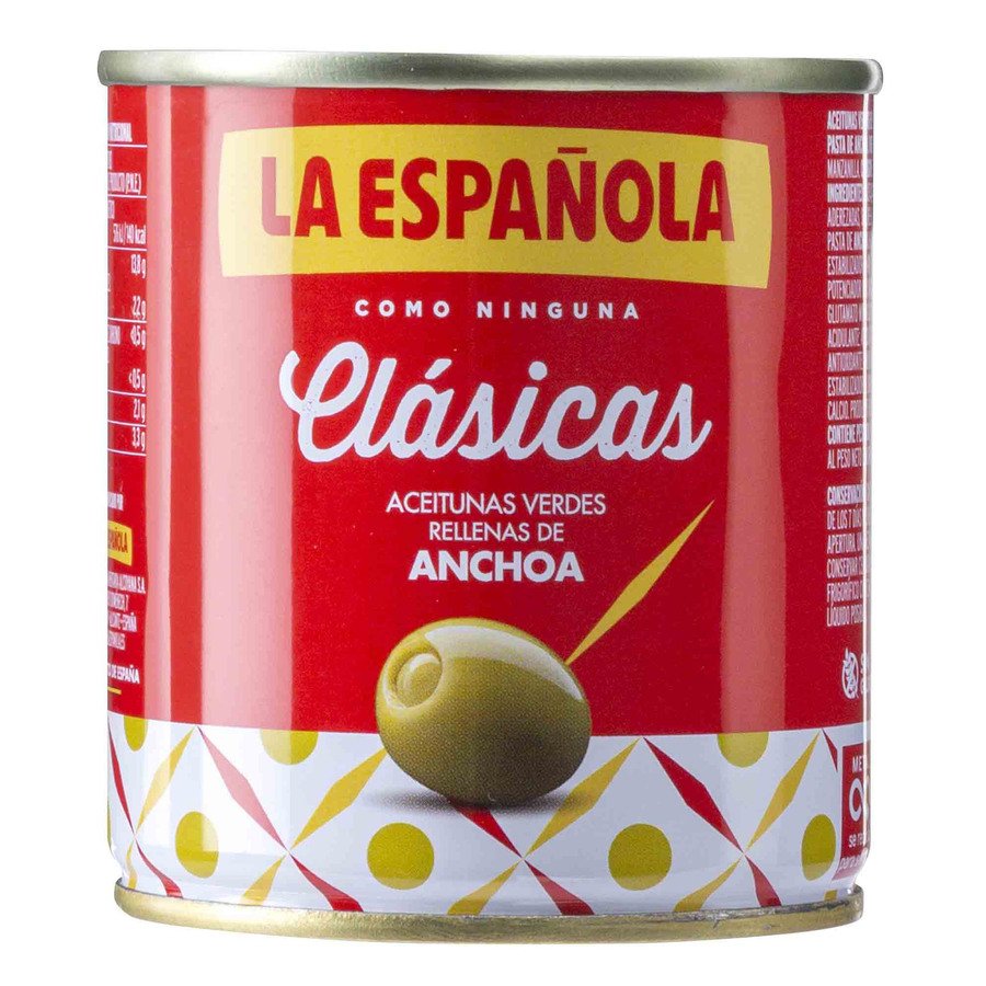 Aceituna rellena de anchoa LA ESPAÑOLA clásica lata 85 grs. PNE