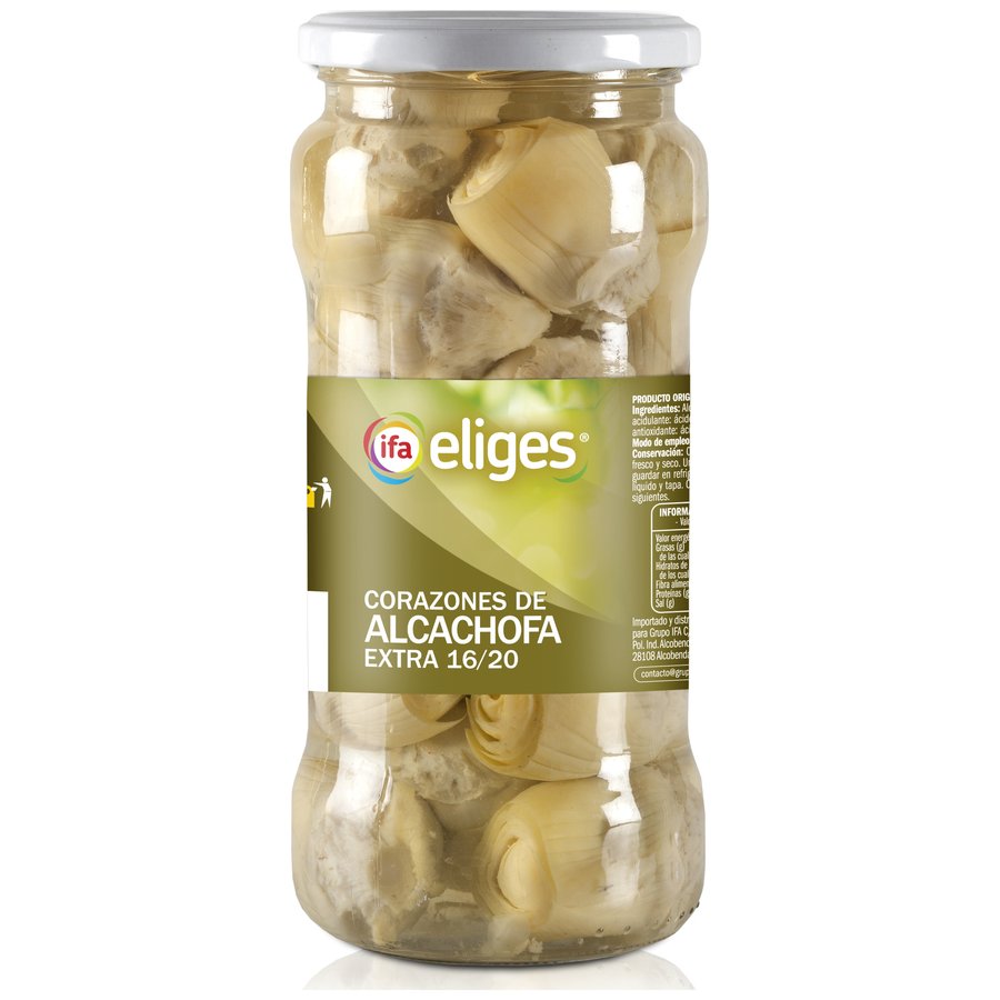 Corazones alcachofa extra 16/20 IFA ELIGES frasco 165 g pne.