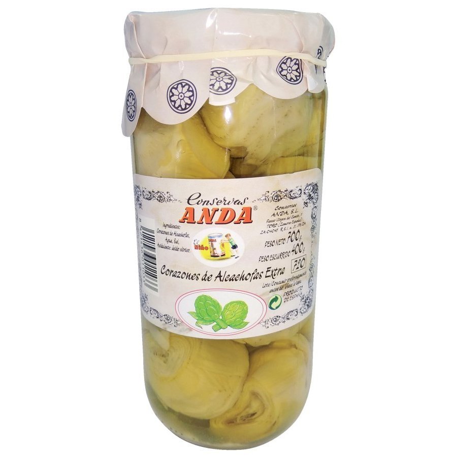Corazones de alcachofa extra ANDA 400 g pne.