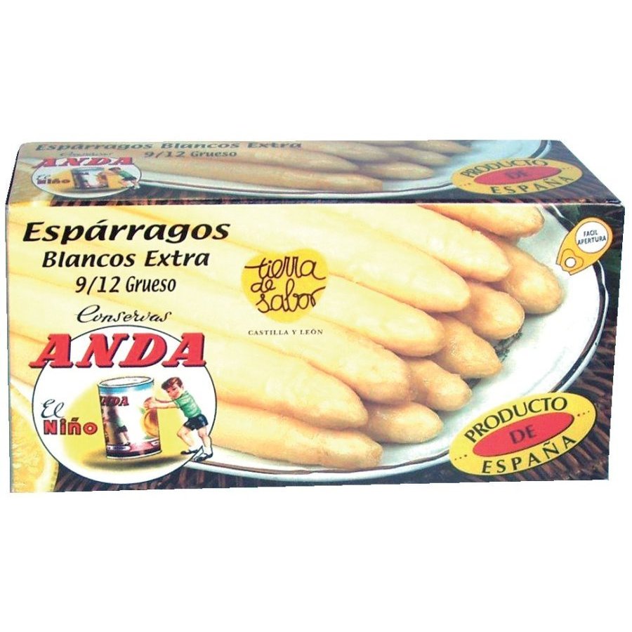 Espárragos blancos extra ANDA 9/12 lata 250 g pne.