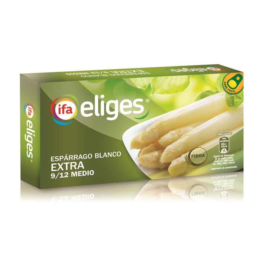 Espárragos blancos extra 9/12 medio IFA ELIGES lata 125 g pne.